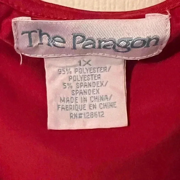 The Paragon Red Long Sleeve Maxi Dress Womens Plus Size 1X Summer Spring Dress - Picture 4 of 5